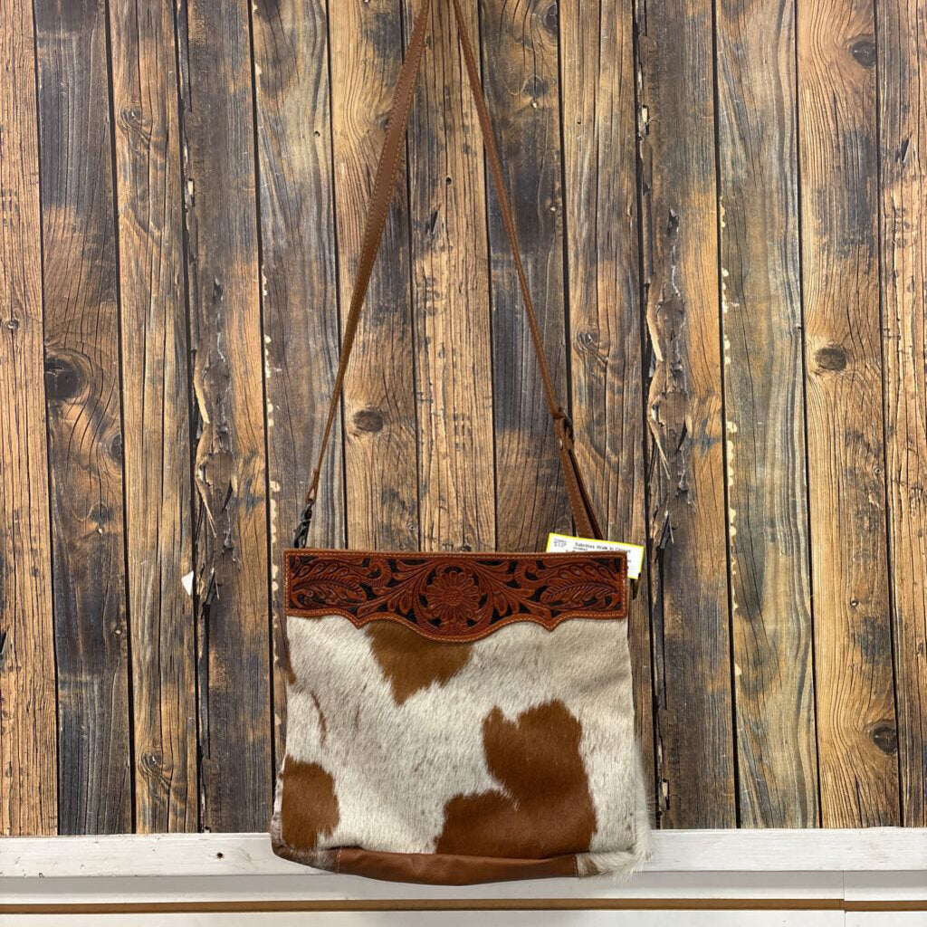 Myra Cow Hide Purse, New
