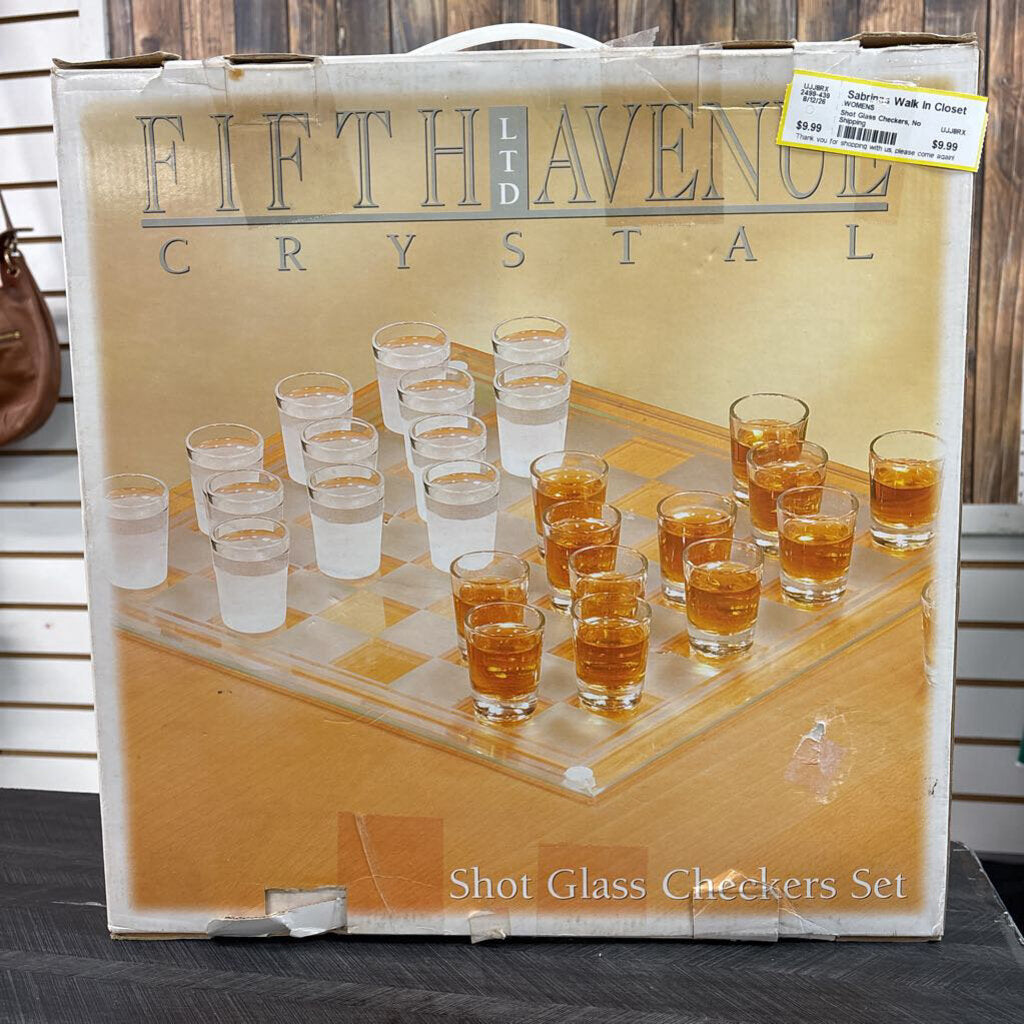 Shot Glass Checkers, No Shipping