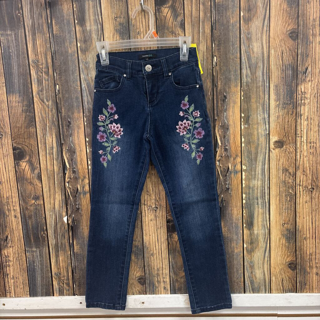 Takara Girls Floral Embroidered Jeans, Girls 7