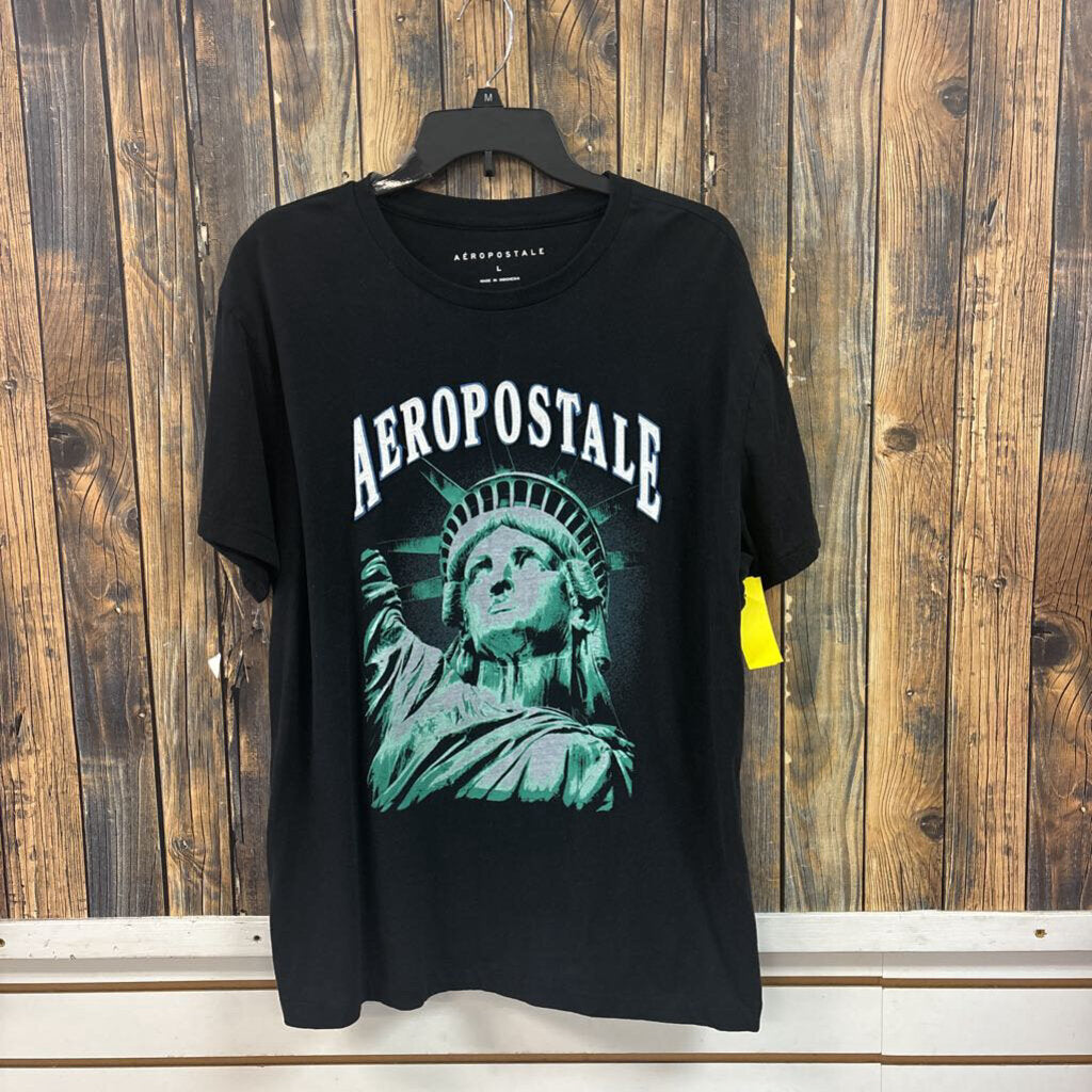 Aeropostale Black Liberty Tee, Men's L