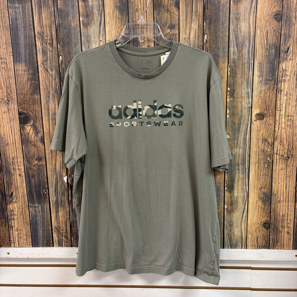 Adidas Green Camo Tee, Mens XL