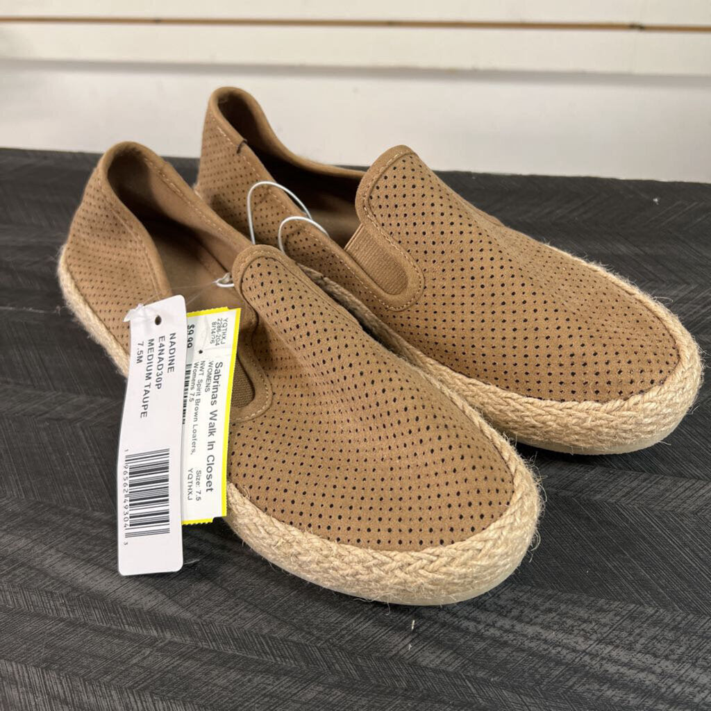 NWT Spirit Brown Loafers, Womens 7.5