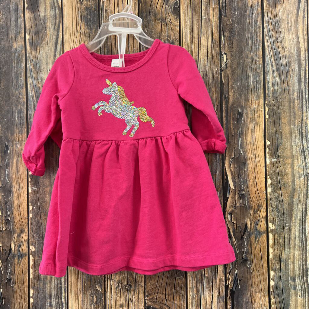 Carters Unicorn Dress w/ Diaper Cover, Girls 12M