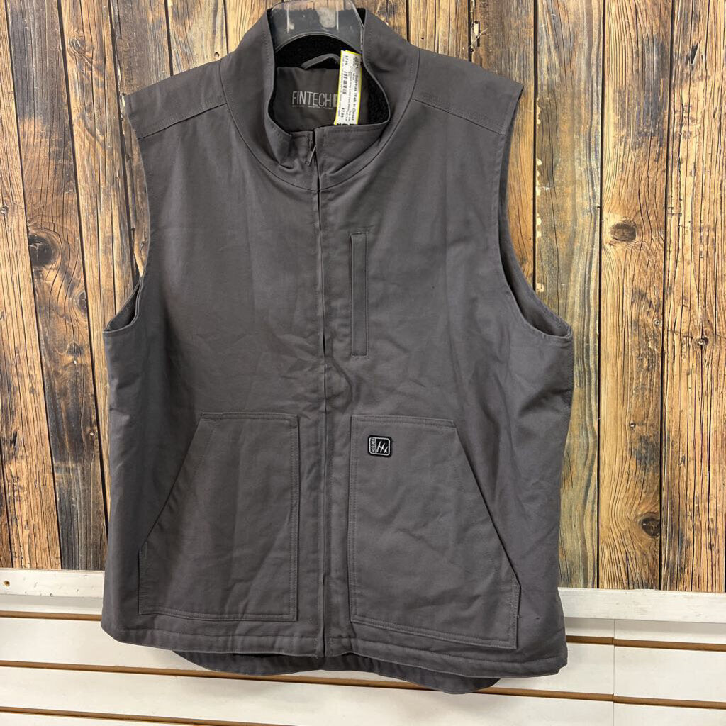 Fintech Grey Lined Vest, Mens XXL