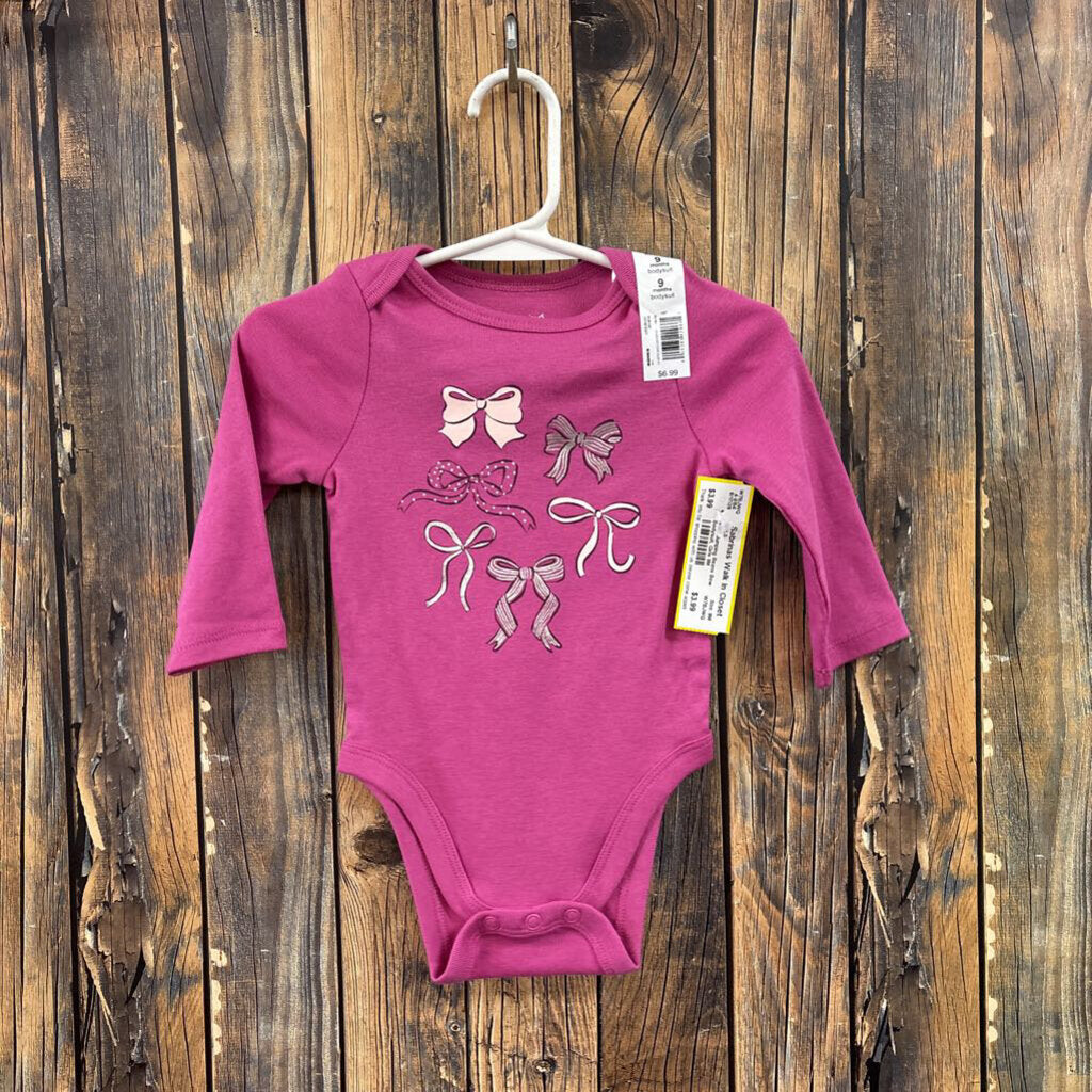 NWT Jumping Beans Bow Bodysuit, Girls 9M
