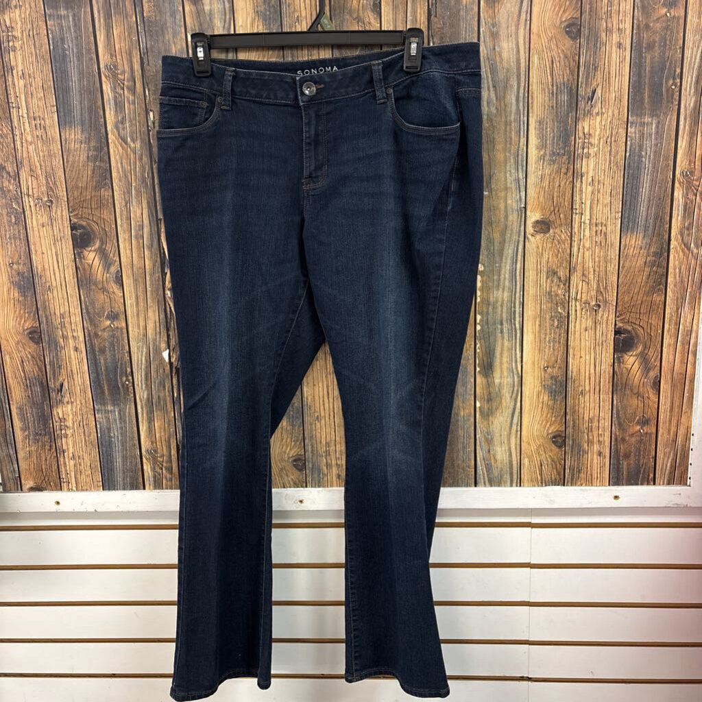 Sonoma Dark Wash Jeans, Womens 16