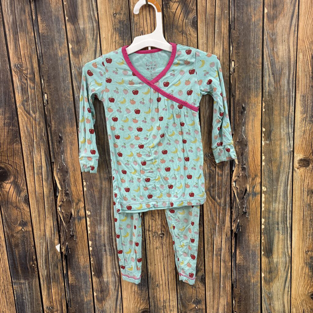 KicKee Bamboo Fruit PJ Set, Girls 3T