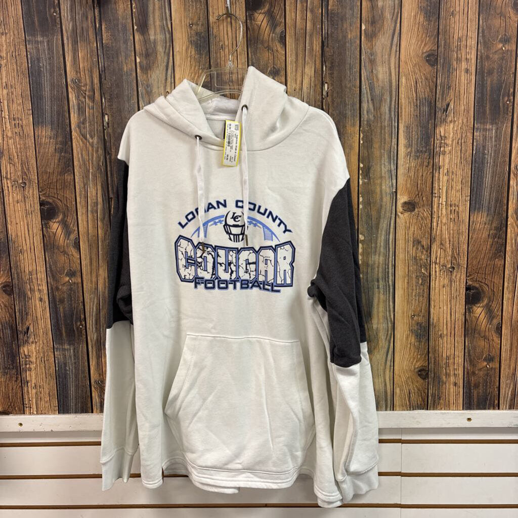 Logan County Cougar Football Hoodie, Mens 2X