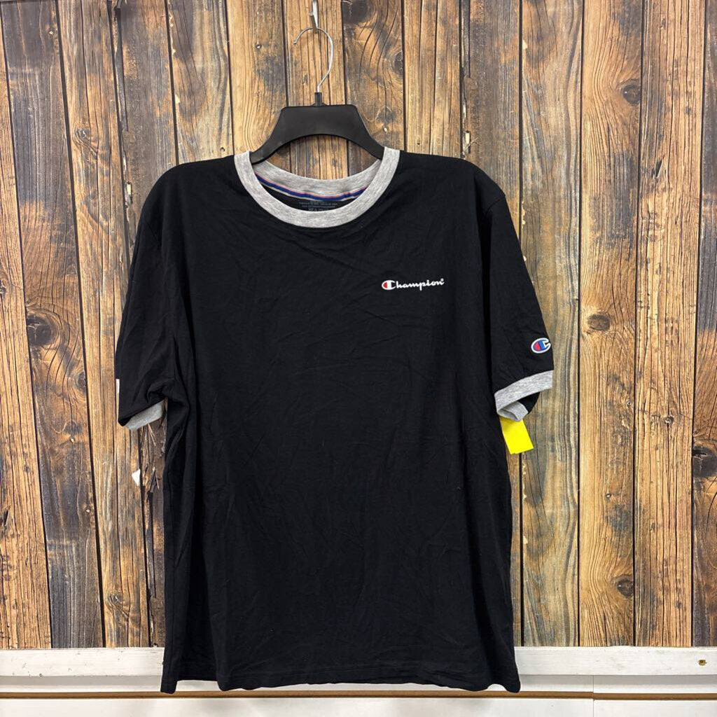 Champion Black Tee, Mens L (1)