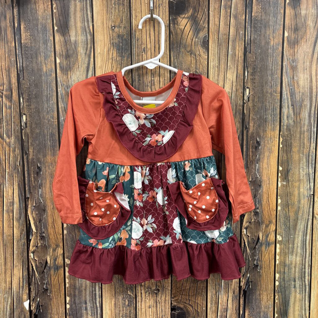 Fall Floral Top, Girls 3/4