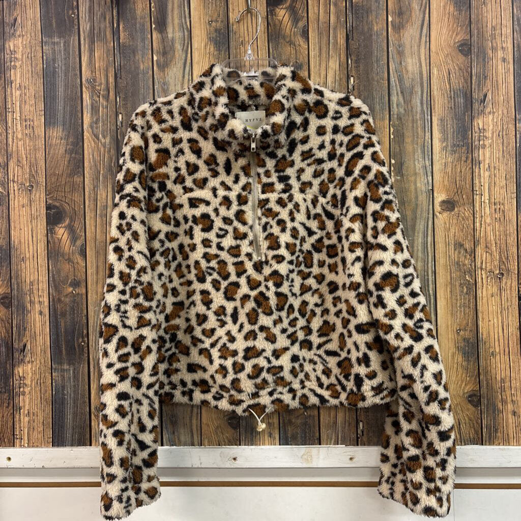 Animal Print Soft Pullover, Womens L