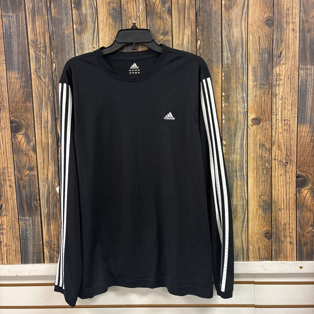 Adidas Black/White Top, Mens L