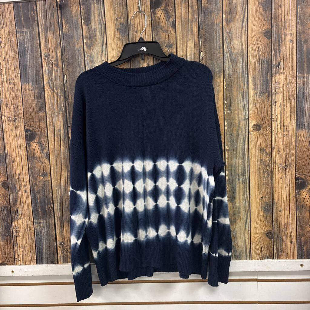 Crown & Ivy Navy/White Sweater, Womens M