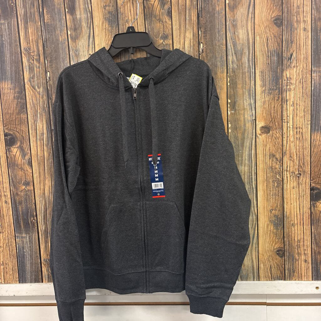 NWT Grey Fleece Jacket, Mens M
