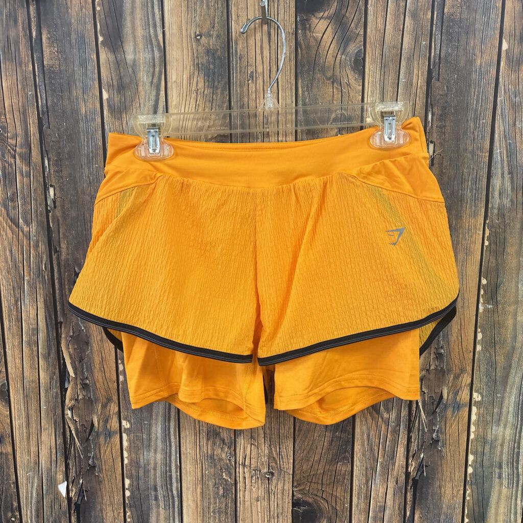 Gymshark Orange Shorts, Womens S