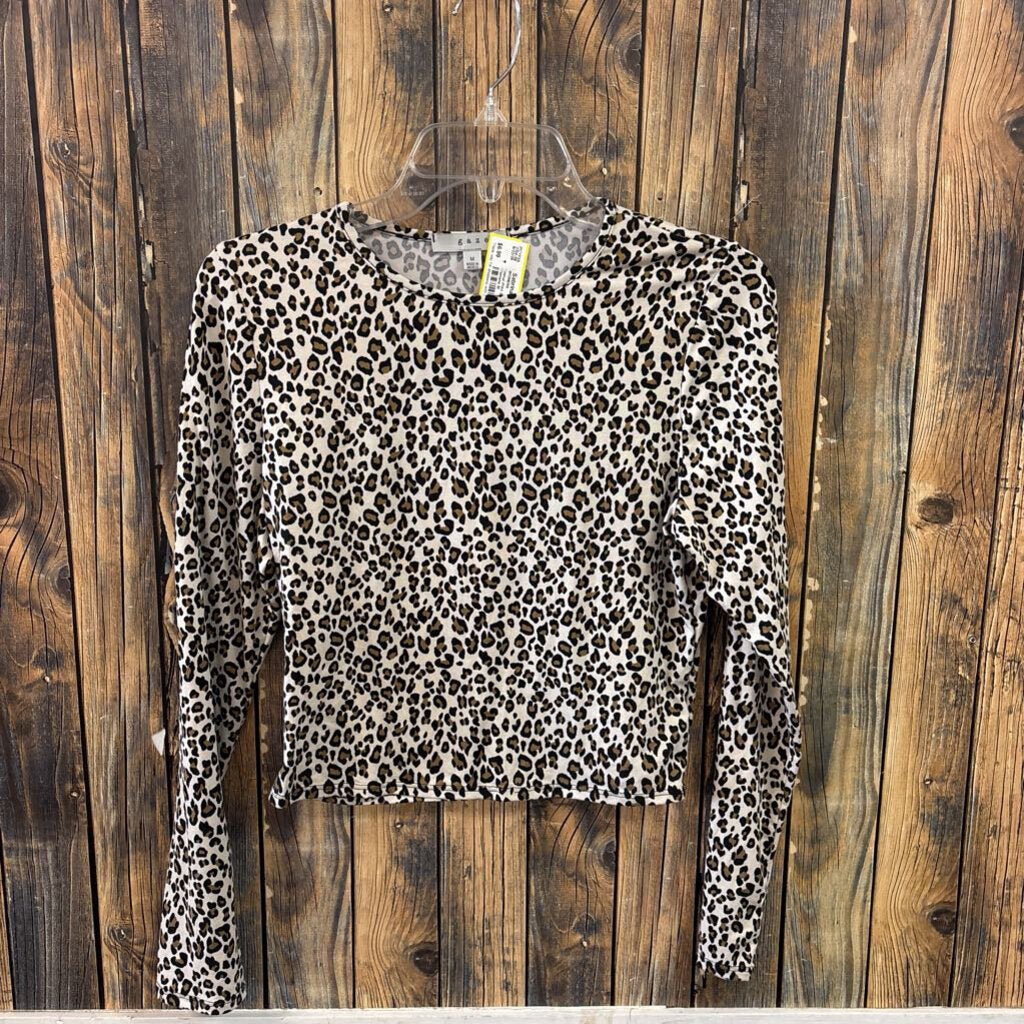 Animal Print Soft Crop Top, Womens M