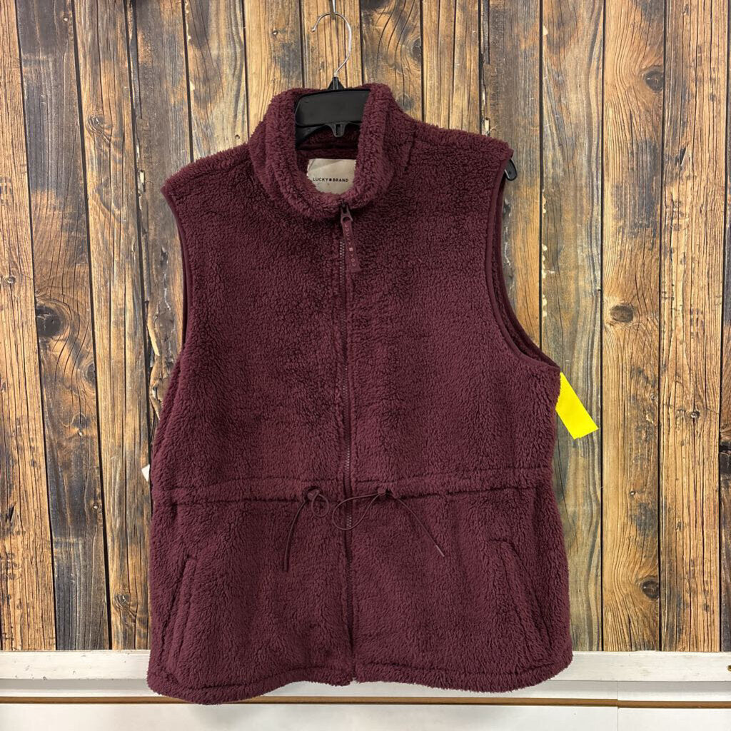 Lucky Brand Soft Fuzzy Vest, Womens L