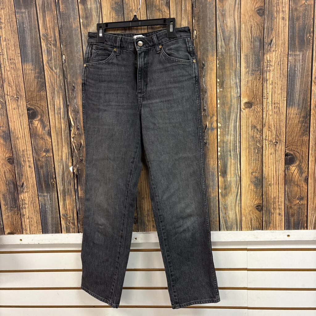 Wrangler Wild West Black Acid Wash Jeans, Womens 25x28
