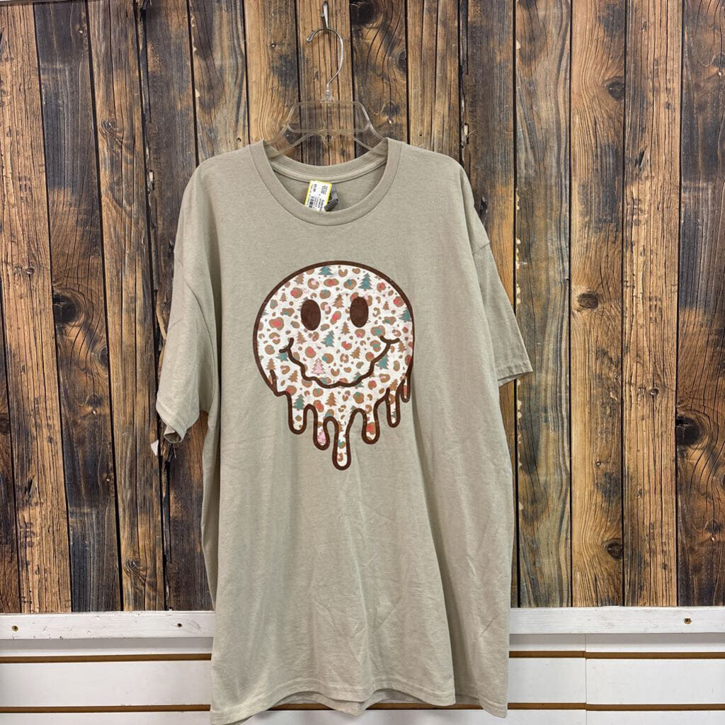Christmas Tree Smiley Tee, Women's XL