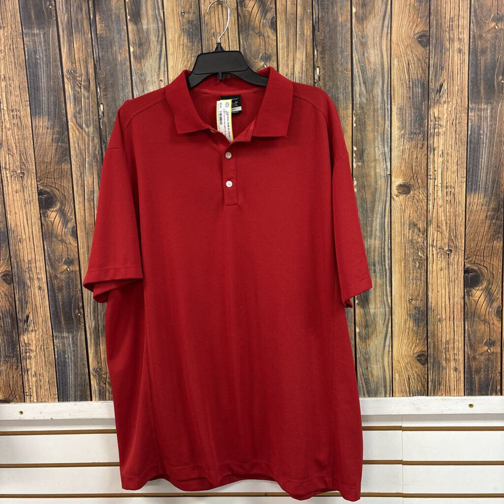 Nike Golf Red Polo, Men's 2XL