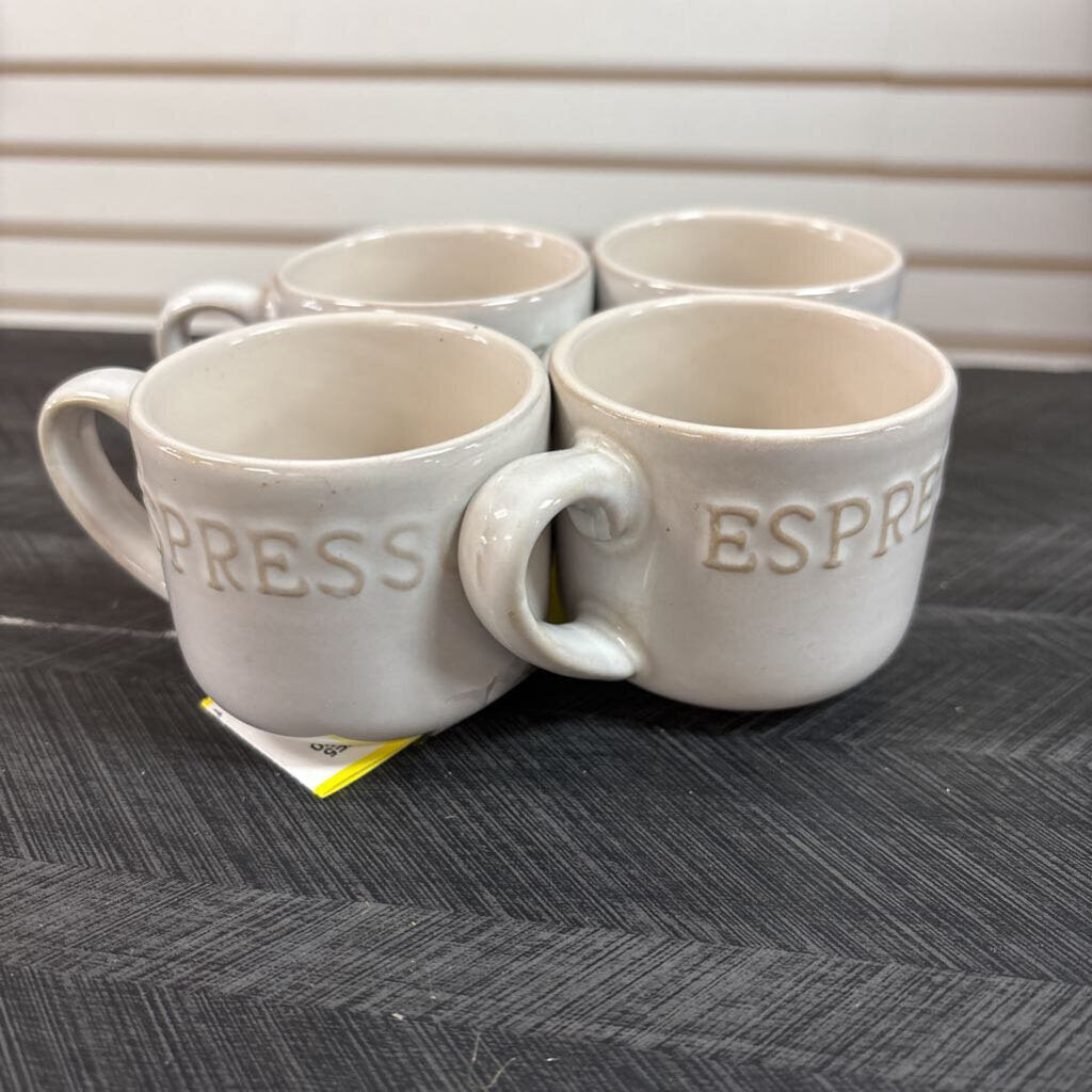Belle Maison 4 PC Espresso Cup Set - NO SHIP