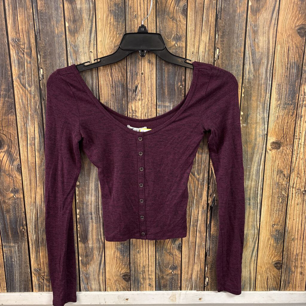Hollister Maroon Top, Women's XS