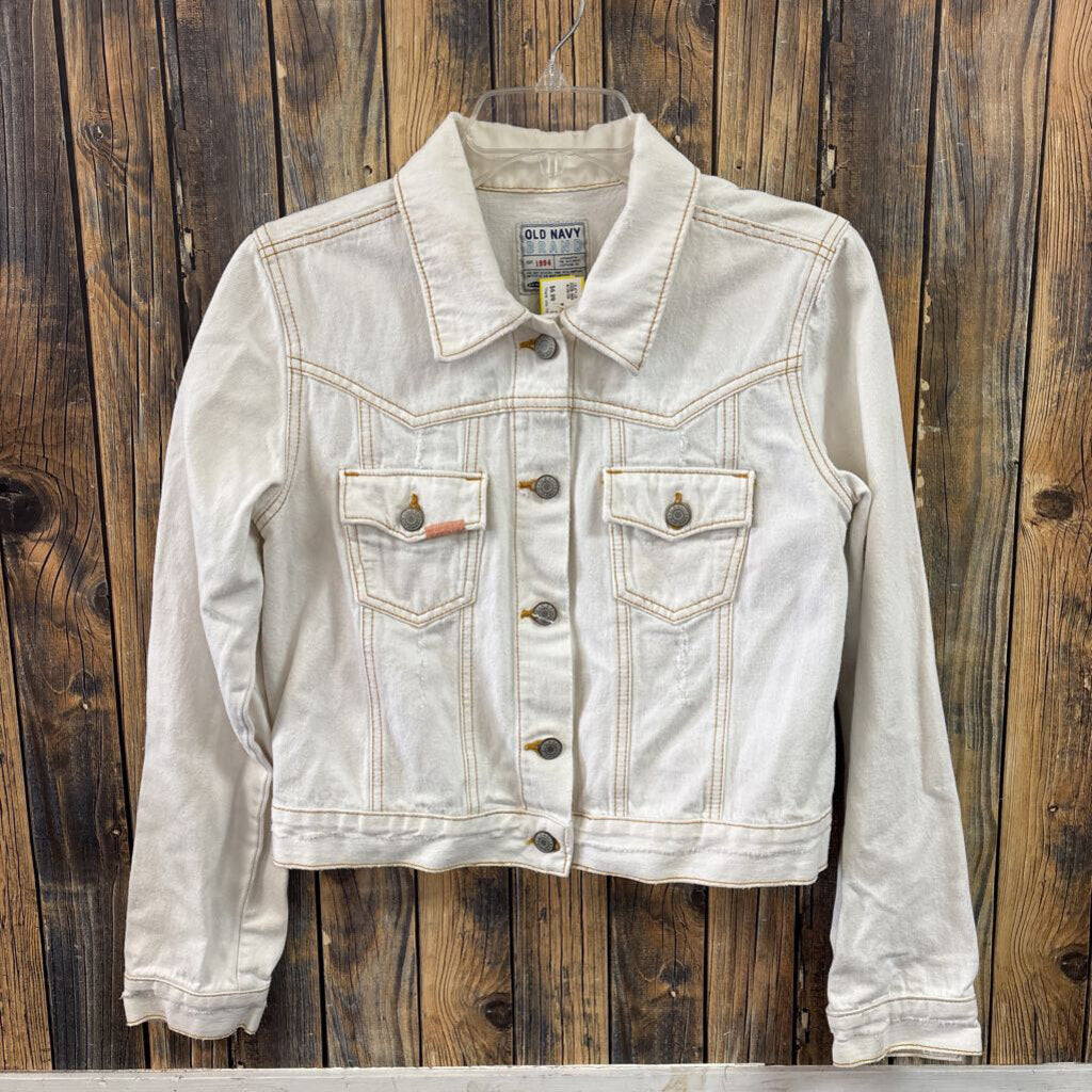 Old Navy White Jean Jacket, Women's M