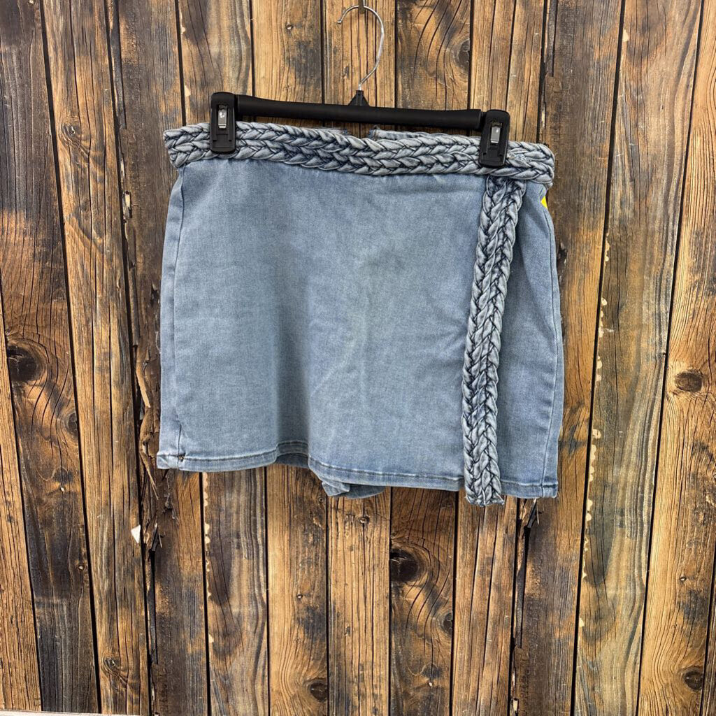 Pink Lily Denim Skirt, Women's XL