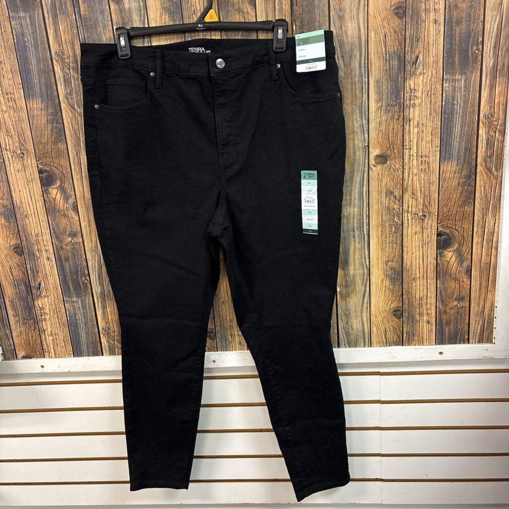 NWT High Rise Skinny Black Pants, Women's 20