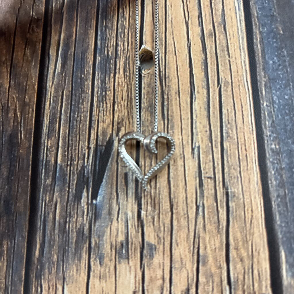 Sterling Silver (925) Necklace and Heart Pendant
