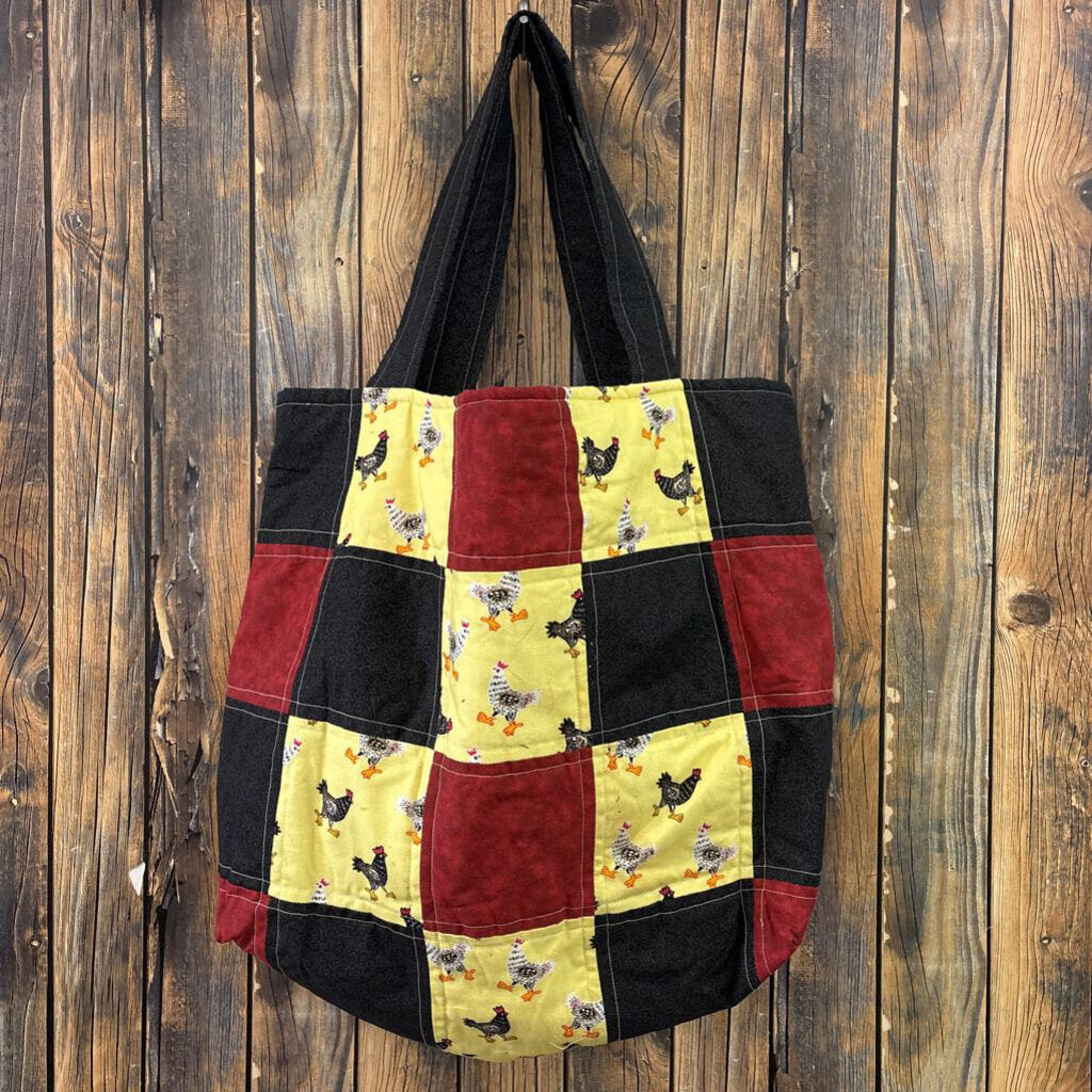 Quilted Chicken Bag, 19x16in