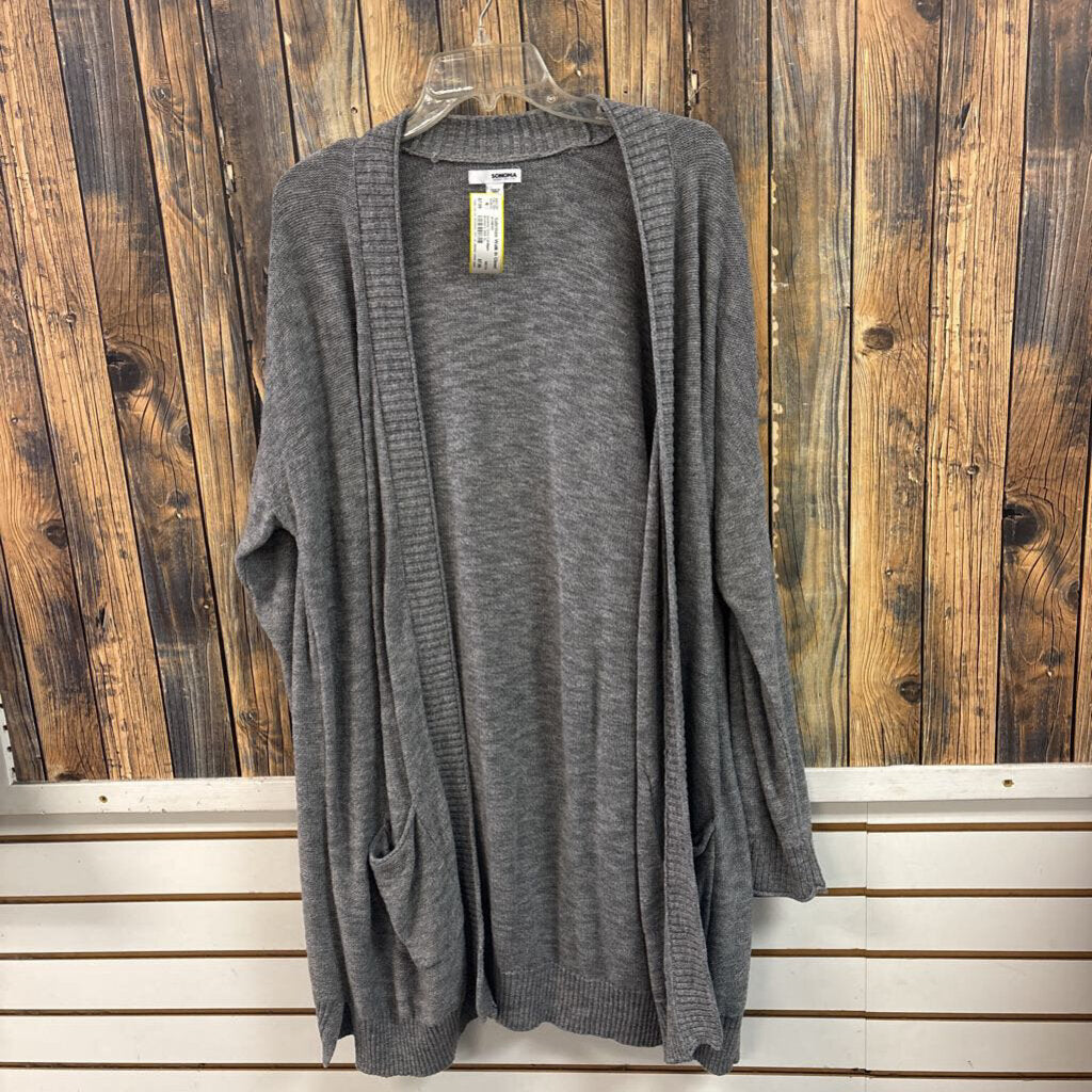 Sonoma Grey Cardigan Women's Size XL