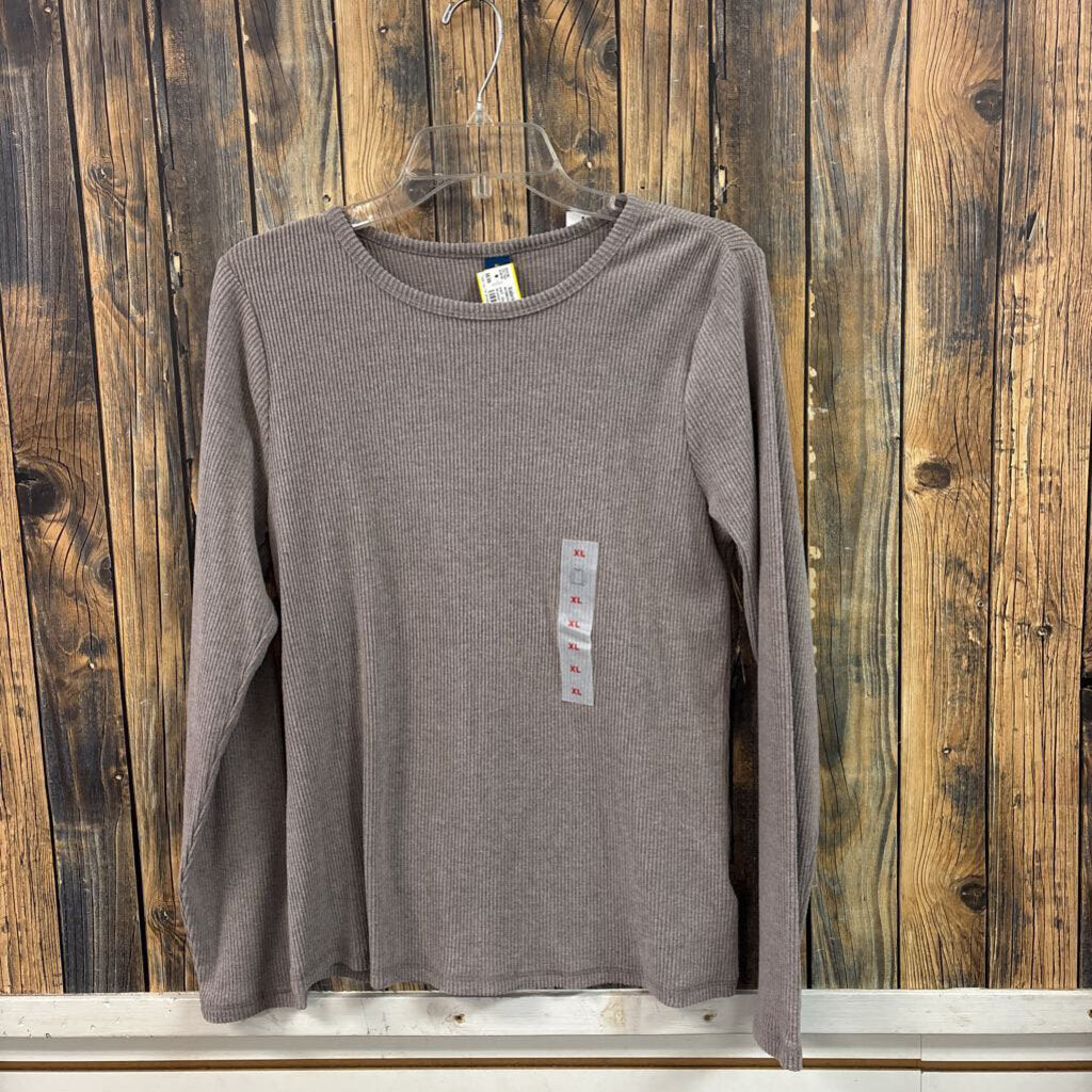 NWT \Beige Ribbed Top Women's Size XL