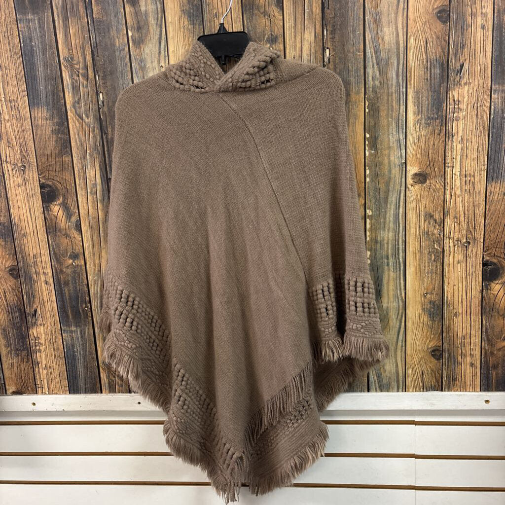 Beige Poncho Women's One Size Fits Most