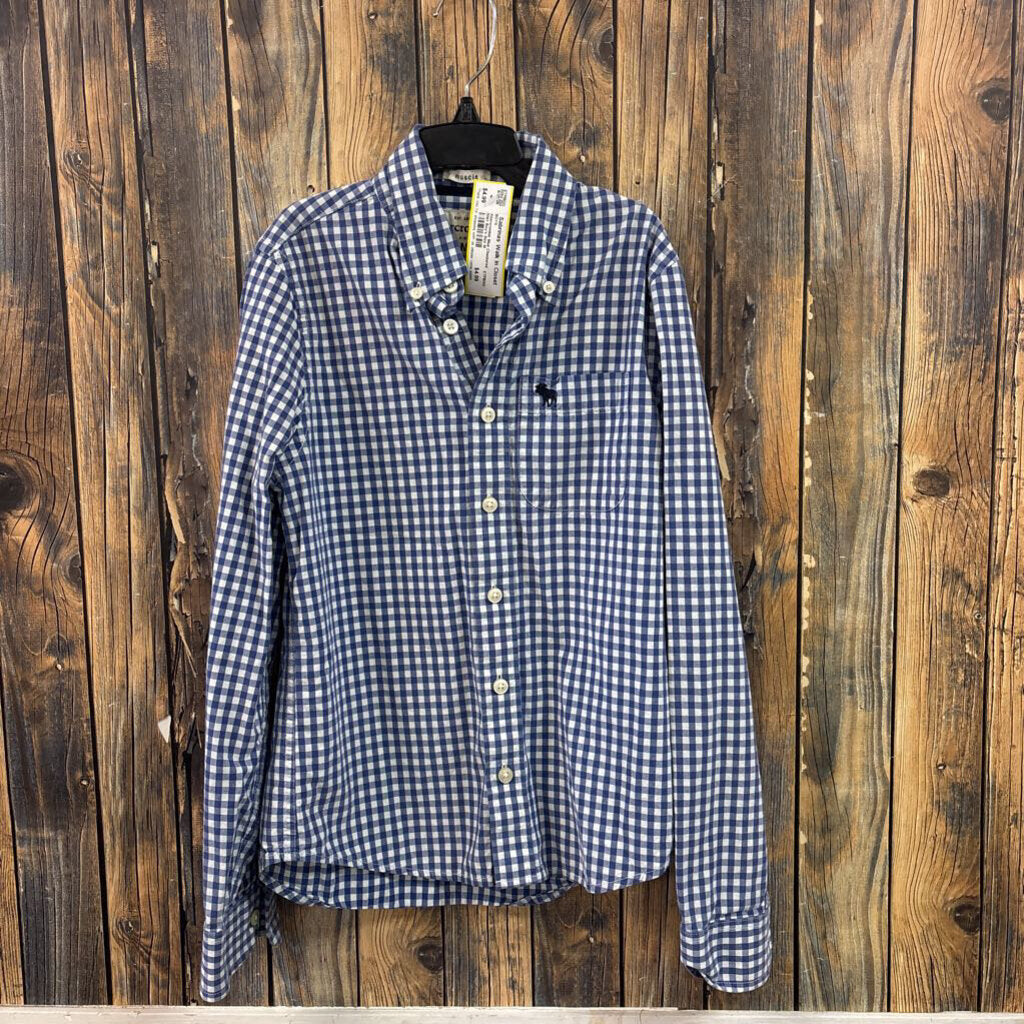 Abercrombie Blue Checkered Shirt Boy's Size M