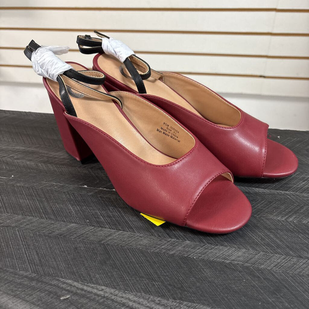 New Calypso Red Heels Women's Size 8.5