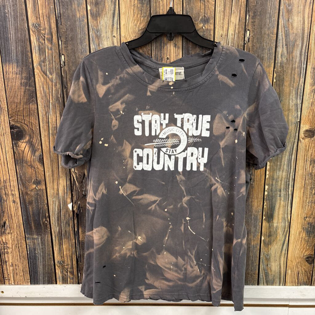 Stay True Country Distressed Shirt Men's Size M