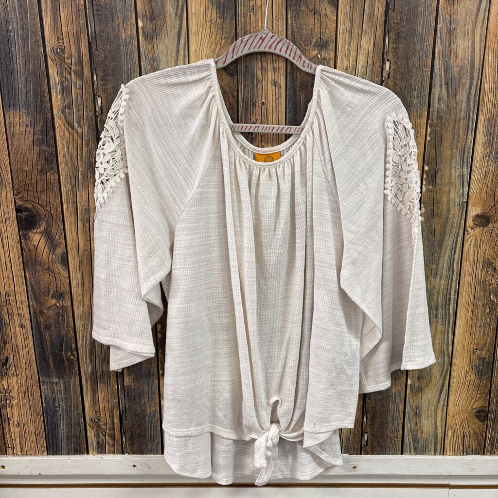 Crochet Sleeve Top, Women's 1X