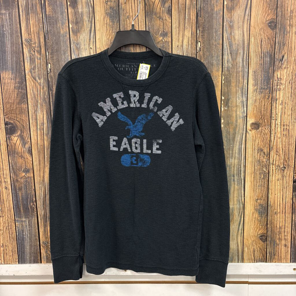 American Eagle Black Shirt Men's Size S