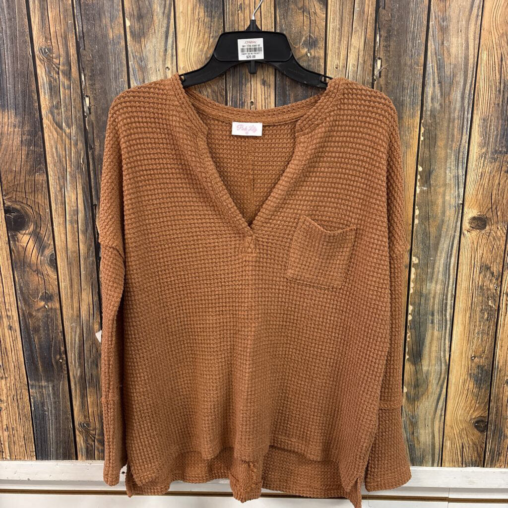 Pink Lily Rust Sweater Women's Size XS