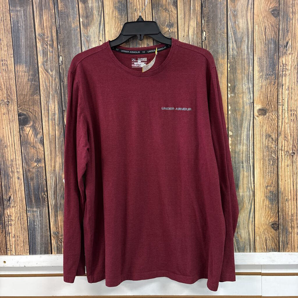 Under Armour Maroon Long Sleeve Tee Men's Size 2XL