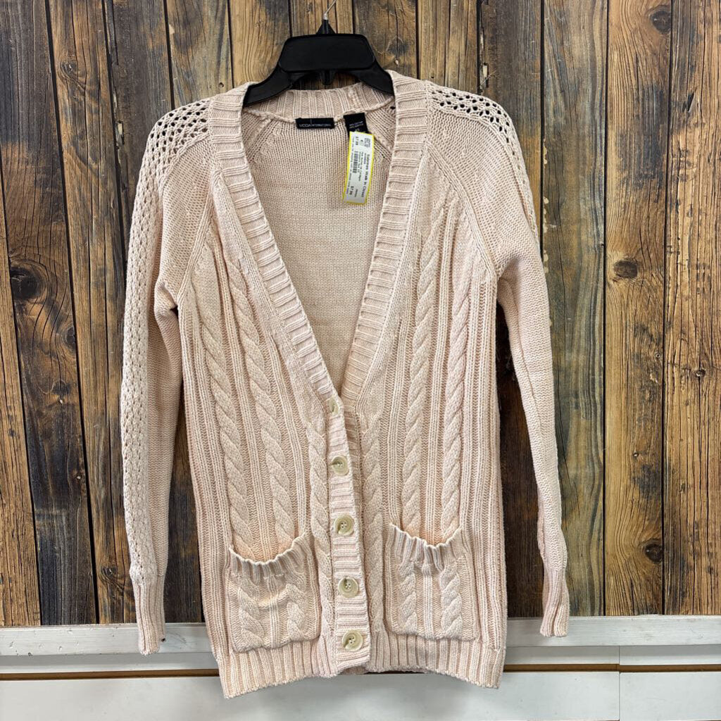 Pink Button Up Cardigan Women's Size XS