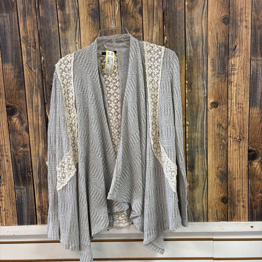 Grey Lacey Cardigan Women's Size M