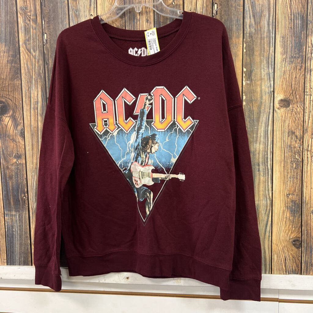 ACDC Maroon Sweatshirt Women's Size XL