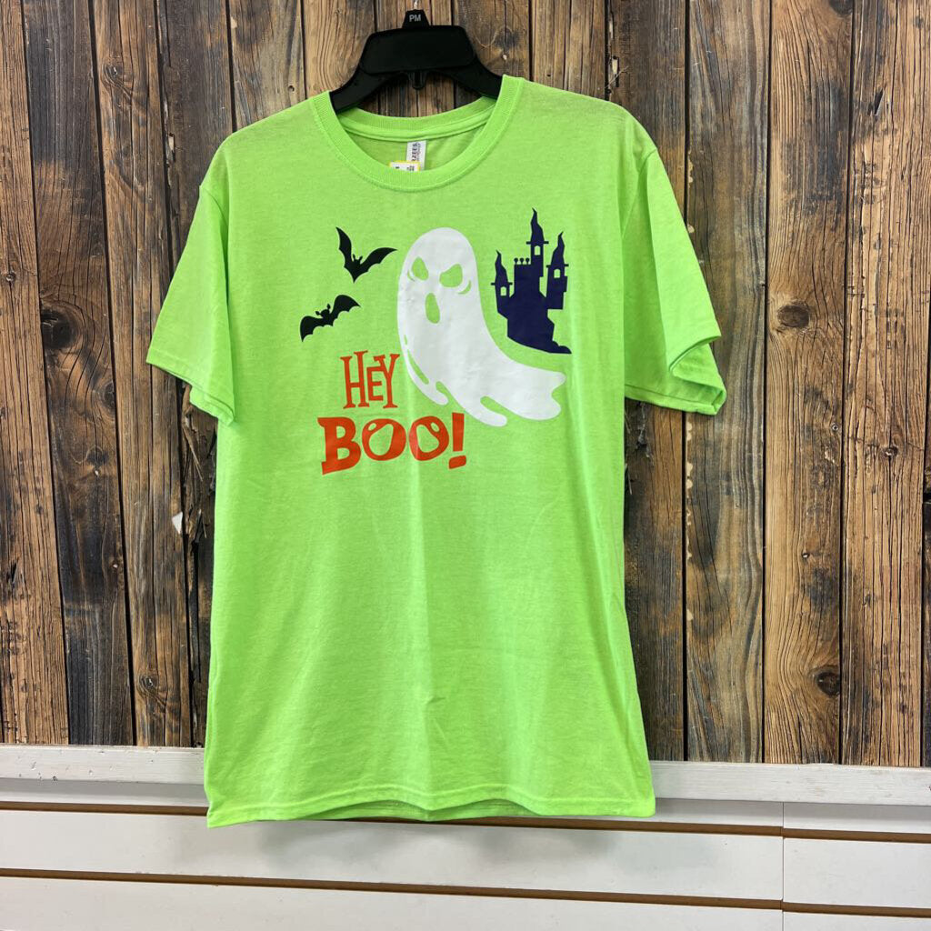Hey Boo Halloween Tee Women's Size M