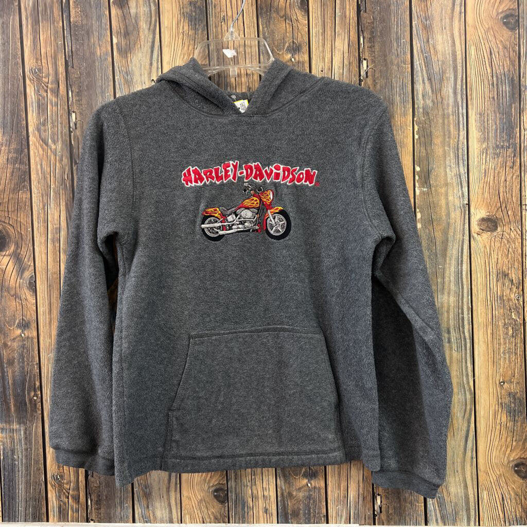 Harley Davidson Fuzzy Hoodie Boy's Size 12/14