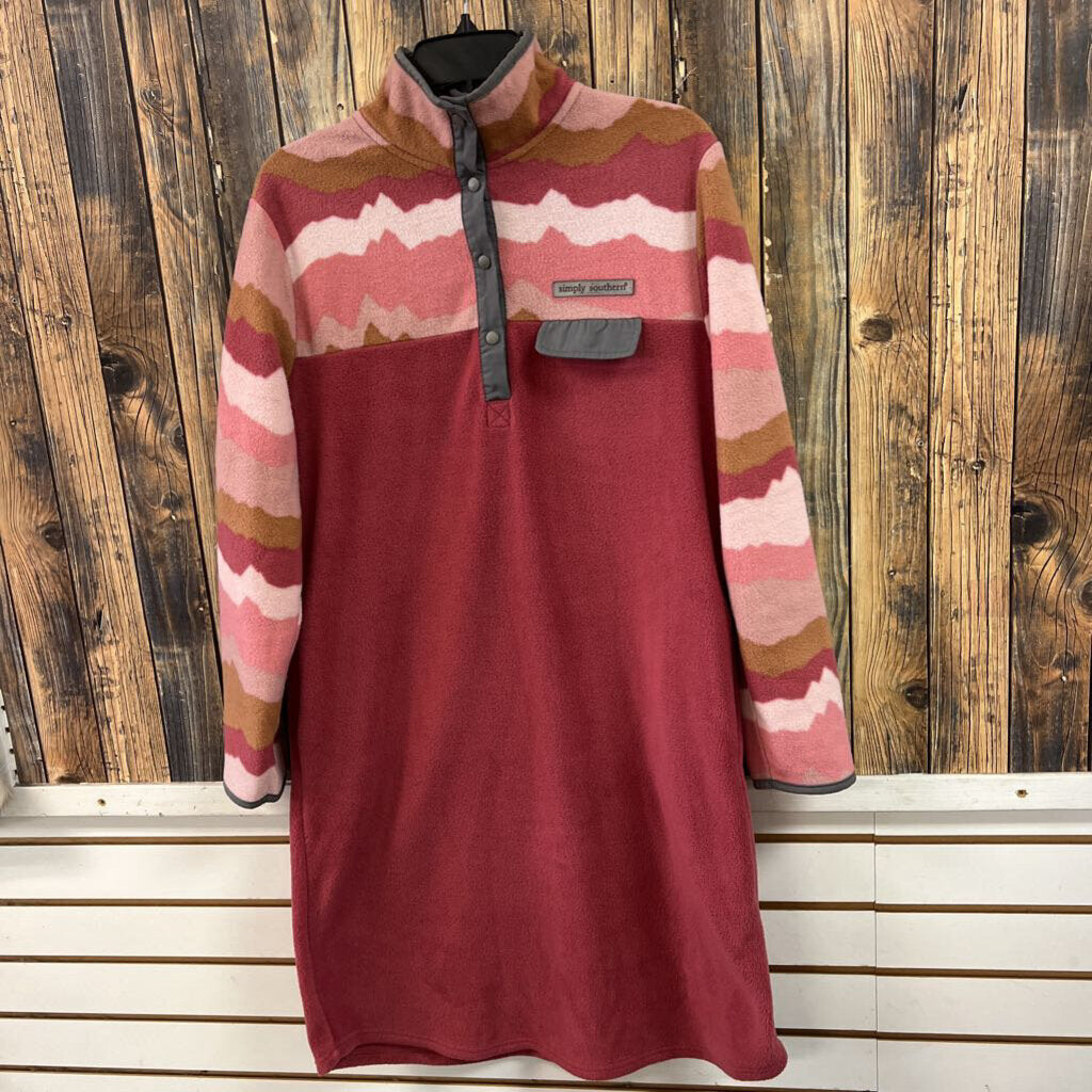 Simply Southern Fuzzy Pink Shirt Women's Size M