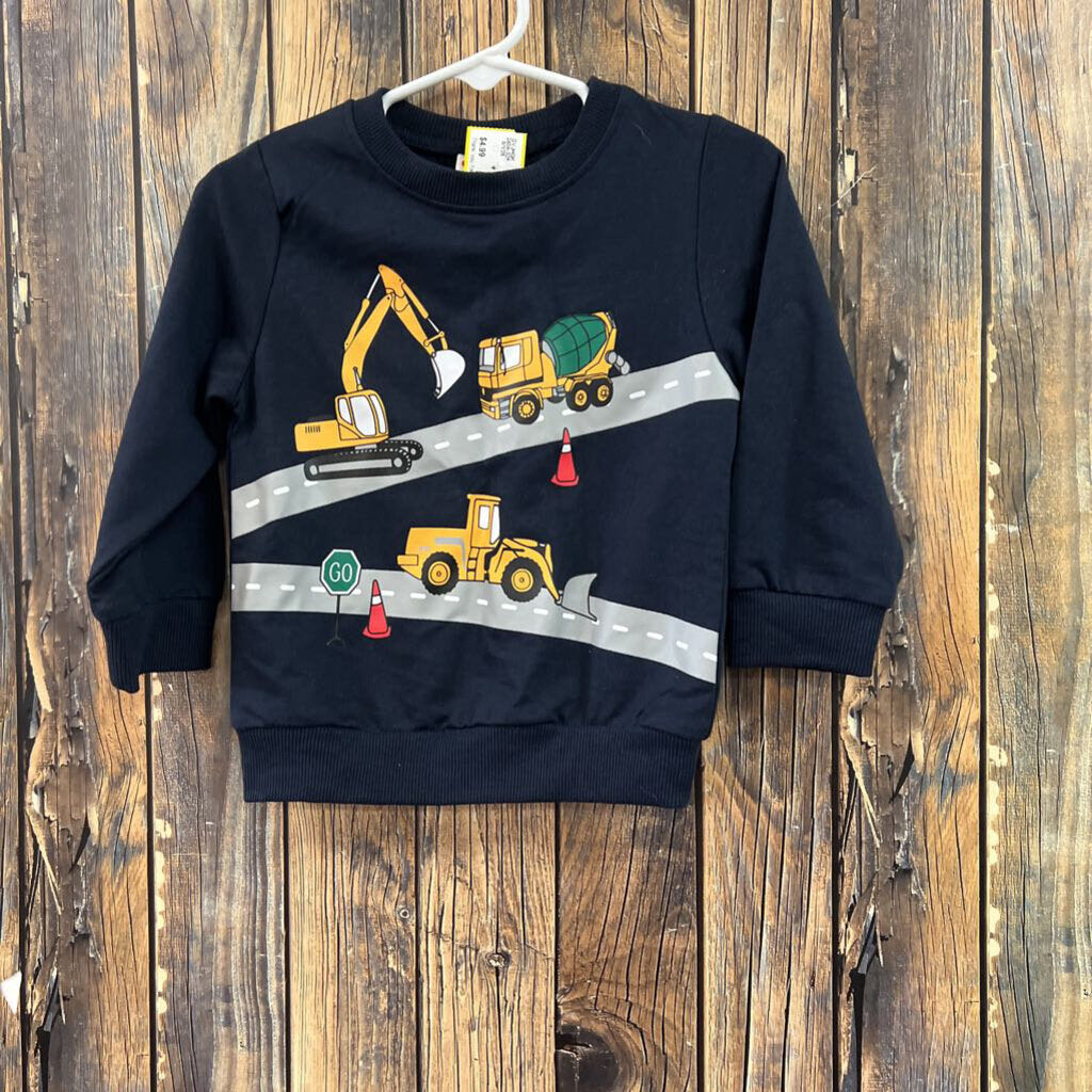 PatPat Construction Vehicle Sweatshirt, Boy's 18-24m