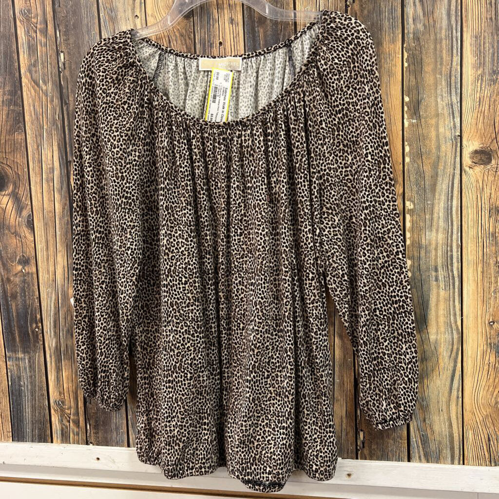 Michael Kors Animal Print Top, Women's M