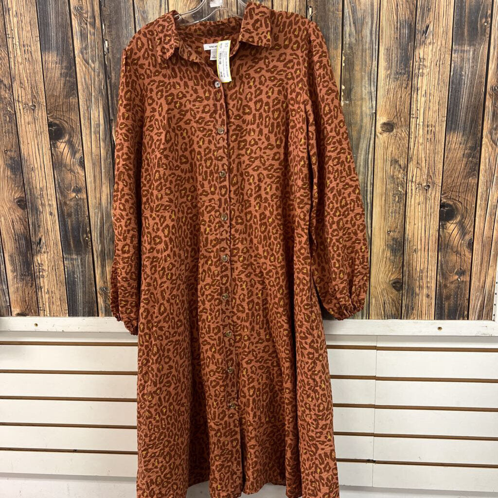 Nine West Animal Print Dress, Women's L
